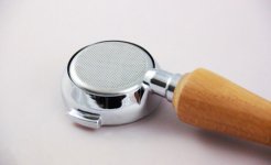 Elektra bottomless portafilter oak handle