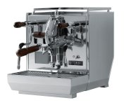 TORRE ADELE *** INOX*** Nussholzgriffe Espressomaschine Dualboiler mit Touchdisplay und Rotationspumpe Edelstahl